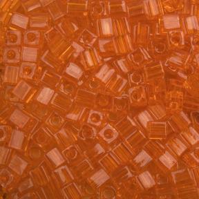 Бисер Miyuki Square Beads 4 мм Прозрачный рыжий