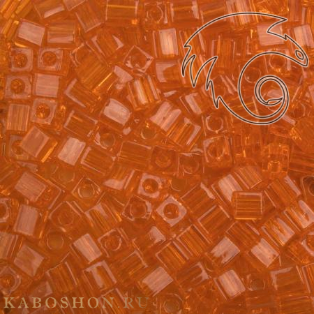Бисер Miyuki Square Beads 4 мм Прозрачный рыжий SB-04-0138