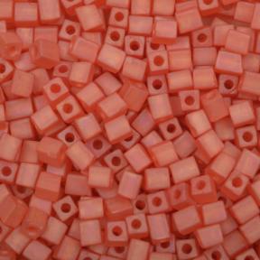 Бисер Miyuki Square Beads 4 мм Радужный матовый прозрачный рыжий