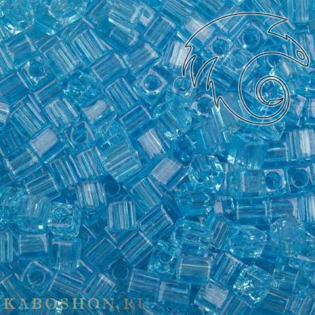 Бисер Miyuki Square Beads 4 мм Прозрачный светло-голубой SB-04-0148