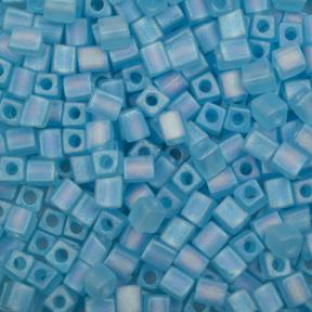 Бисер Miyuki Square Beads 4 мм Радужный матовый прозрачный светло-голубой