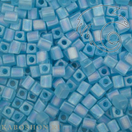 Бисер Miyuki Square Beads 4 мм Радужный матовый прозрачный светло-голубой SB-04-0148FR