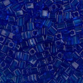Бисер Miyuki Square Beads 4 мм Прозрачный сапфир