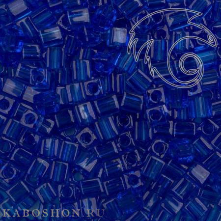 Бисер Miyuki Square Beads 4 мм Прозрачный сапфир SB-04-0150