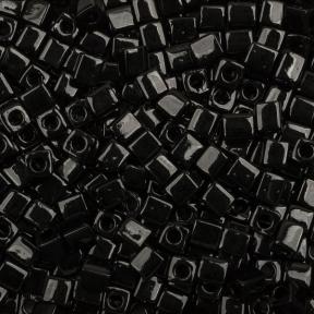 Бисер Miyuki Square Beads 4 мм Непрозрачный черный