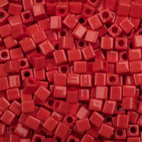 Бисер Miyuki Square Beads 4 мм Непрозрачный красный