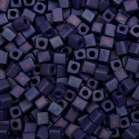 Бисер Miyuki Square Beads 4 мм Радужный матовый непрозрачный кобальт