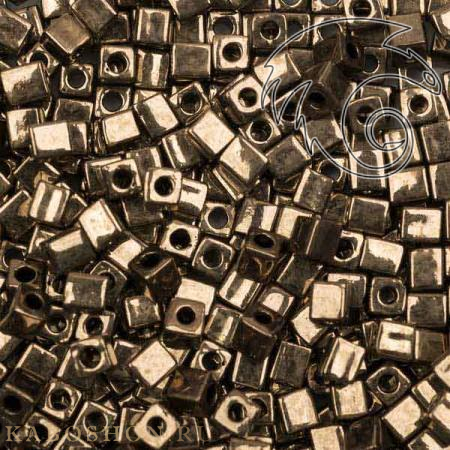 Бисер Miyuki Square Beads 4 мм Металлизированный темная бронза SB-04-0457