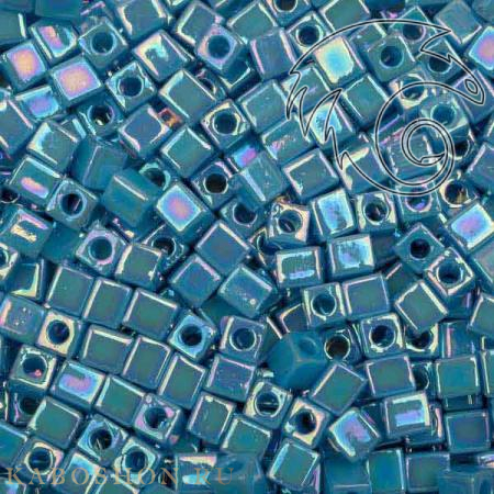 Бисер Miyuki Square Beads 4 мм Радужный непрозрачный голубая бирюза SB-04-0482(0413R)