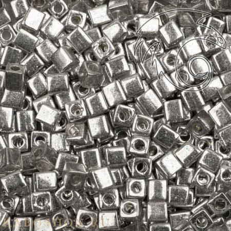 Бисер Miyuki Square Beads 4 мм Гальванизированный серебро SB-04-1051