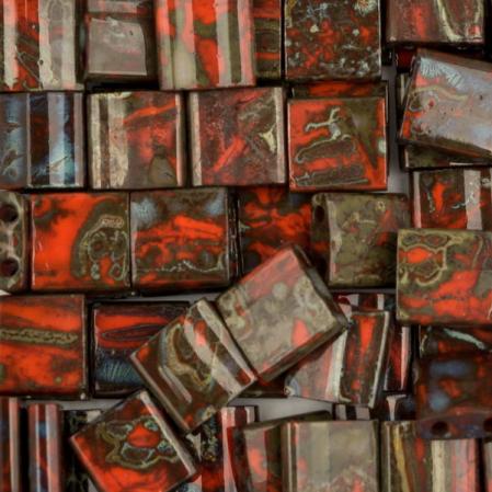 Бисер Tila Пикассо непрозрачный оранжевый