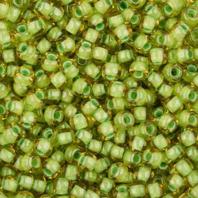 Бисер Toho 11-0 Окрашенный изнутри желтый/мятный сироп