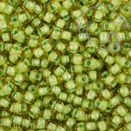 Бисер Toho 11-0 Окрашенный изнутри желтый/мятный сироп TR-11-945