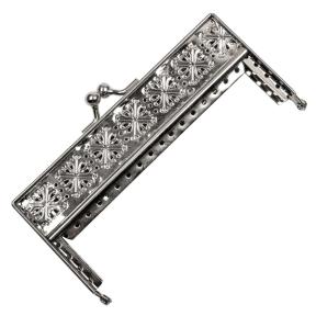 Фермуар прямоугольный 125х65 мм серебро