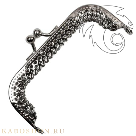 Фермуар прямоугольный 100х45 мм темное серебро Ferm-12-silv