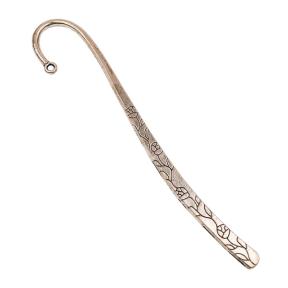 Закладка для книг "цветы" 120 мм старинное серебро