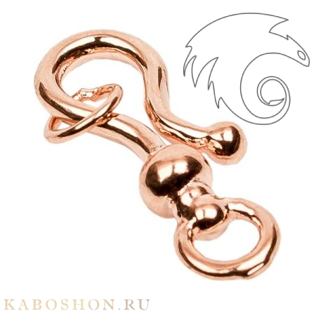 Замок-крючок 20 мм розовое золото 92667