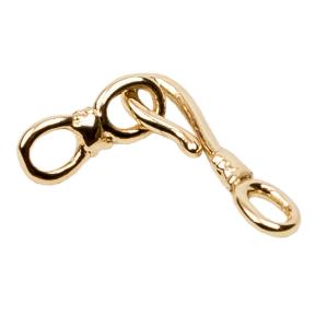 Замок-крючок 15 мм золото 24К