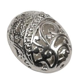 Бусина 22х17 мм посеребренная Бусина 22х17 мм посеребренная