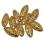 Бусина овальная филигранная "цветок" 15х7 мм позолоченная 89031