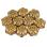 Бусина плоская "цветок" 13 мм позолоченная 89051
