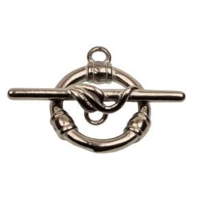 Замок-тогл листик 15 мм черный никель