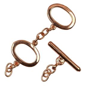 Замок-тогл 50х16 мм с регулировкой розовое золото