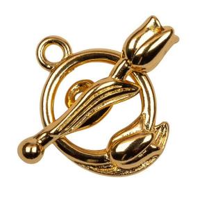 Замок-тогл роза 18 мм золото 24К
