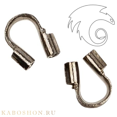 Концевики защитные черный никель(10 шт) 95504