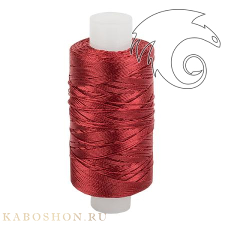 Нитки капроновые 50K красные K50-028