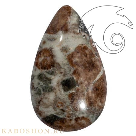 Гранат с везувианитом в кварце 1026459