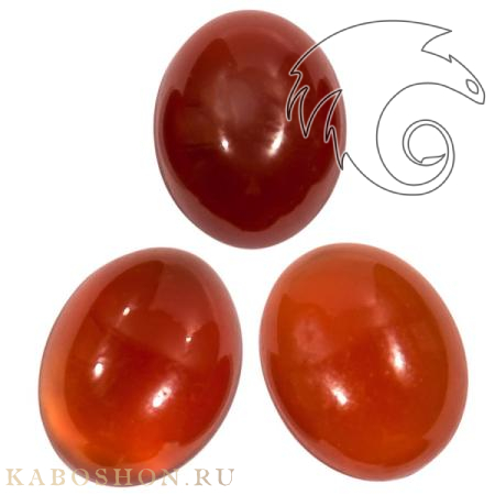 Сердолик красный овальный 10х8 мм 505110