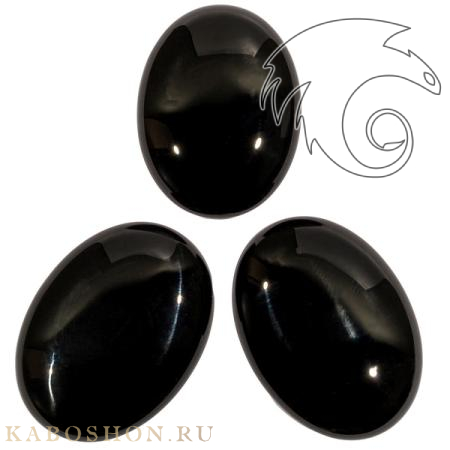 Агат черно-белый овальный 40х30 мм 526140