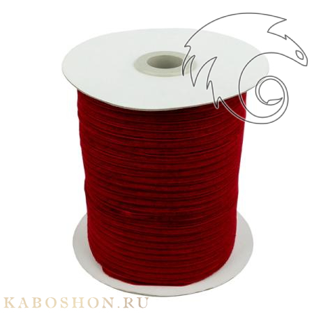Лента бархатная 3 мм красная (200 м) b10-03-043-200m