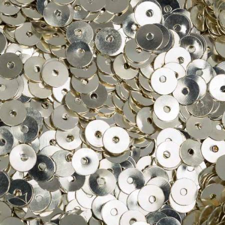 Пайетки металлические 5 мм серебро Flat-metal-5-804