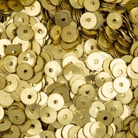 Пайетки металлические 5 мм латунь Flat-metal-5-805