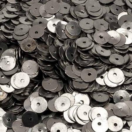 Пайетки металлические 6 мм холодное серебро Flat-metal-6-815