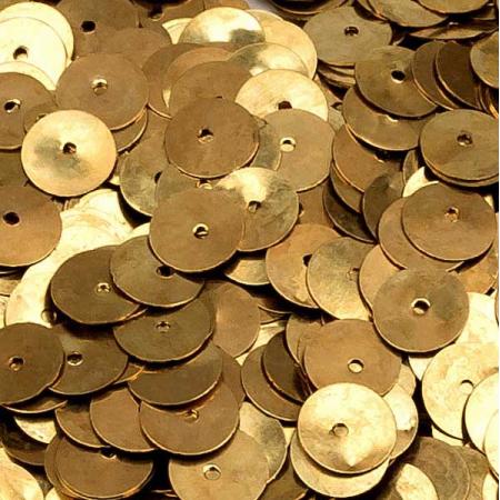 Пайетки металлические 8 мм яркое золото Flat-metal-8-842
