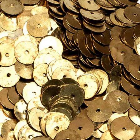 Пайетки металлические 8 мм состаренное золото