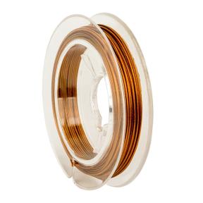 Тросик ювелирный (ланка) 0,5 мм рыжая медь