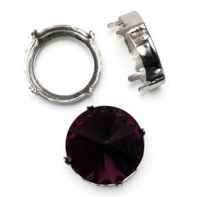 Оправа для риволи Swarovski 18 посеребренная
