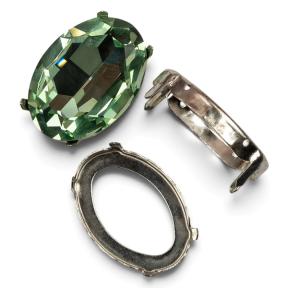 Оправа для Swarovski 4127 Oval Fancy stone 30х20 мм посеребрен.