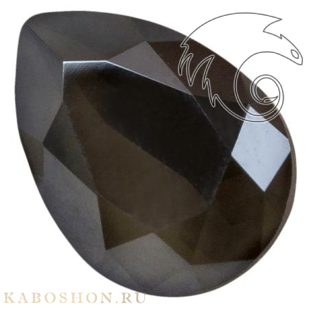 Swarovski Pear Fancy stone 14х10 мм Crystal Dark Grey 4320-14-001-L111S