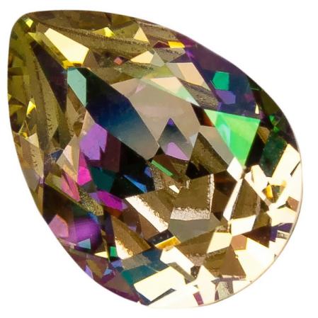 Swarovski Pear Fancy stone 14х10 мм Crystal Luminous Green