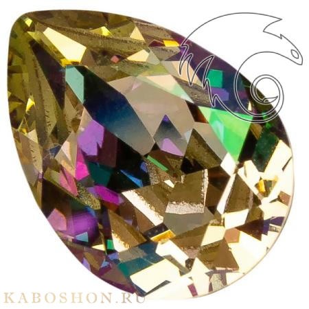 Swarovski Pear Fancy stone 14х10 мм Crystal Luminous Green 4320-14-001-LUMG