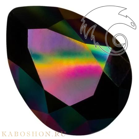 Swarovski Pear Fancy stone 14х10 мм Crystal Rainbow Dark 4320-14-001-RABDK