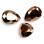 Swarovski Pear Fancy stone 14х10 мм Crystal Rose Gold 4320-14-001-ROGL