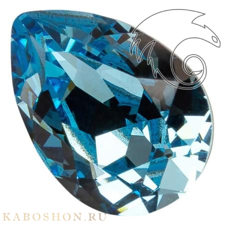 Swarovski Pear Fancy stone 14х10 мм Aquamarine 4320-14-202