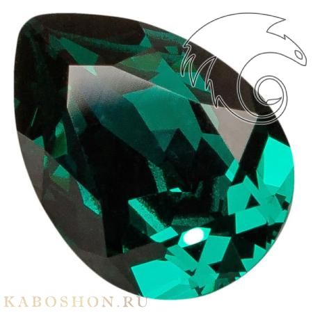 Swarovski Pear Fancy stone 14х10 мм Emerald 4320-14-205