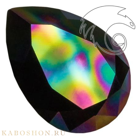 Swarovski Pear Fancy stone 18х13 мм Crystal Rainbow Dark 4320-18-001-RABDK